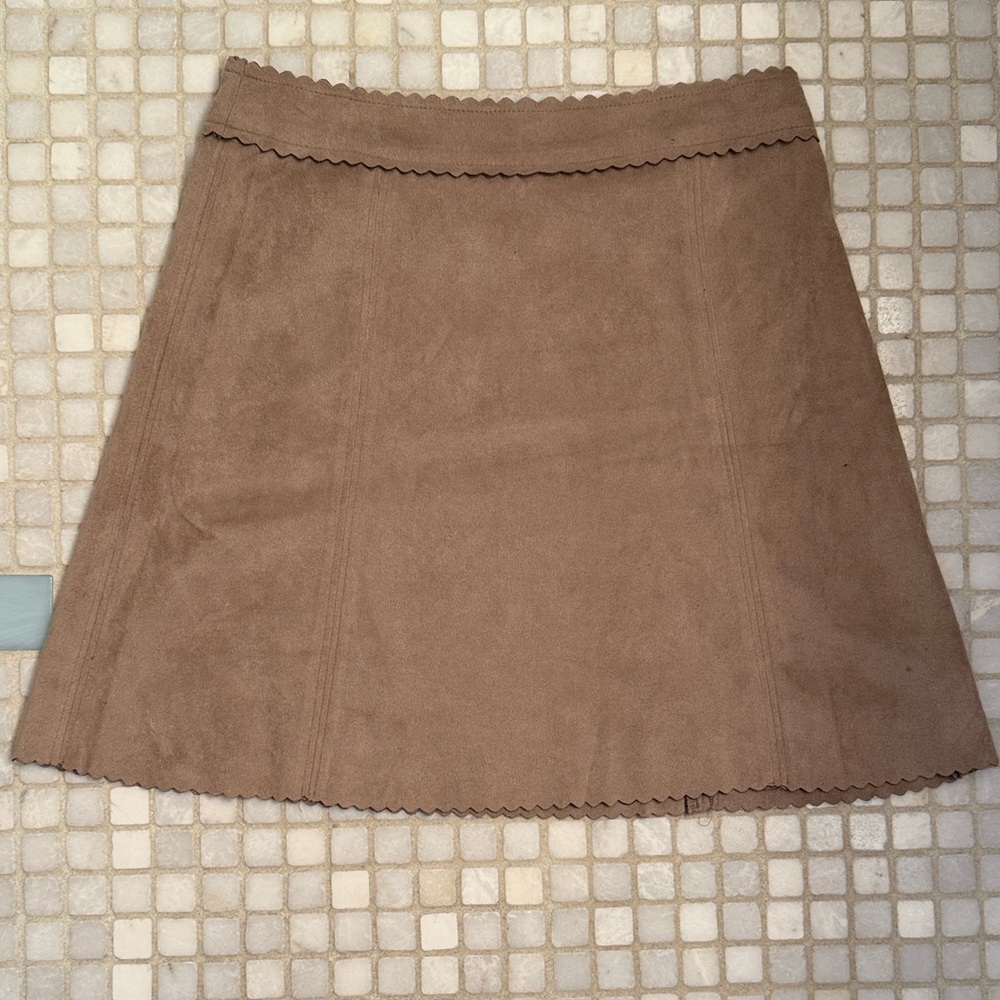 Altar'd State beige suede mini skirt